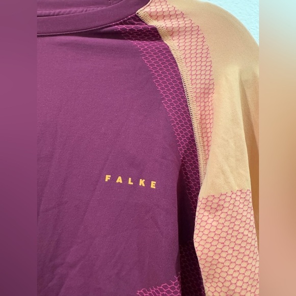 Falke Women’s Ergonomic Sport System Long Sleeve Running Purple Orange Shirt L - Picture 8 of 16